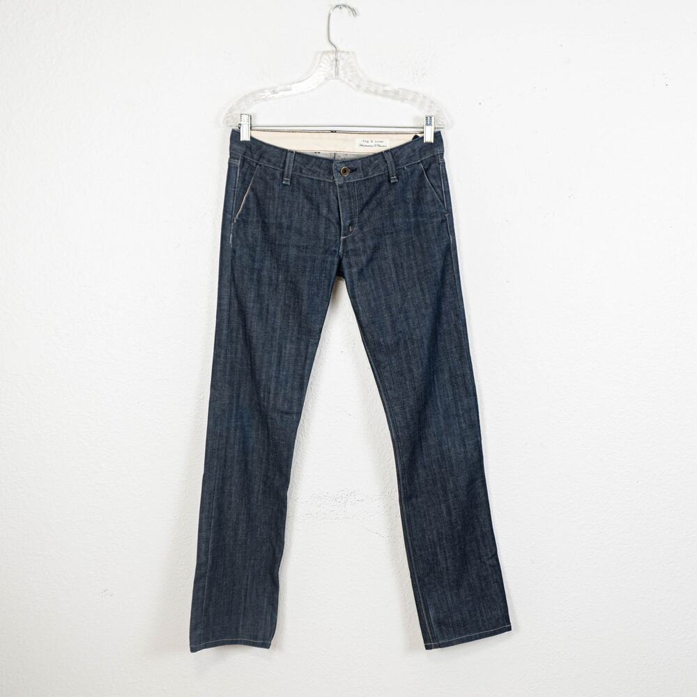 rag & bone Dark Indigo Wide Leg Jeans 28